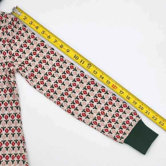 Unique Vintage Beige, Red & Green Tulip Sterling Sweater Womens Size Medium - Picture 9 of 11